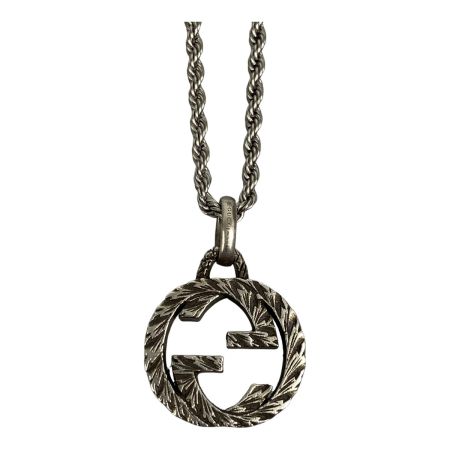  GUCCI グッチ ネックレス インターロッキングG シルバー925 チェーン非純正品 GU455307-J8400-0811