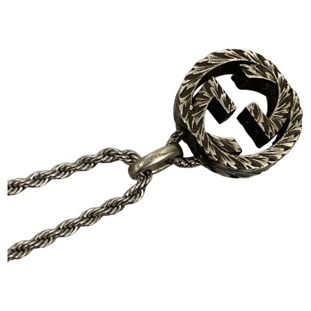  GUCCI グッチ ネックレス インターロッキングG シルバー925 チェーン非純正品 GU455307-J8400-0811