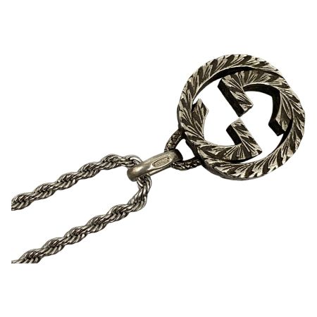  GUCCI グッチ ネックレス インターロッキングG シルバー925 チェーン非純正品 GU455307-J8400-0811
