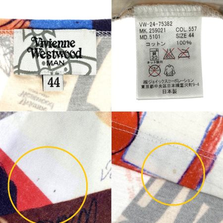  Vivienne Westwood ヴィヴィアン・ウエストウッド Tシャツ オーブ刺繍 サイズ44(Sサイズ相当) VW-24-75382
