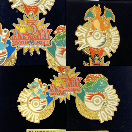   ポケットモンスター 3周年記念ピンセット 限定版 ピンバッチ 開封品