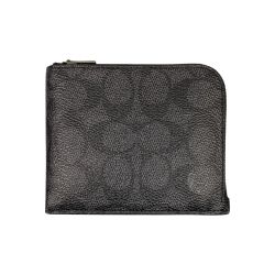 ## COACH コーチ 3-IN-1 Lジップ ウォレット・シグネチャー キャンバス L字ラウンドファスナー CJ881 Bランク