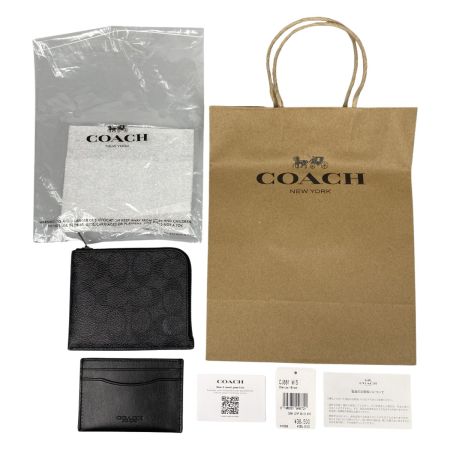  COACH コーチ 3-IN-1 Lジップ ウォレット・シグネチャー キャンバス L字ラウンドファスナー CJ881