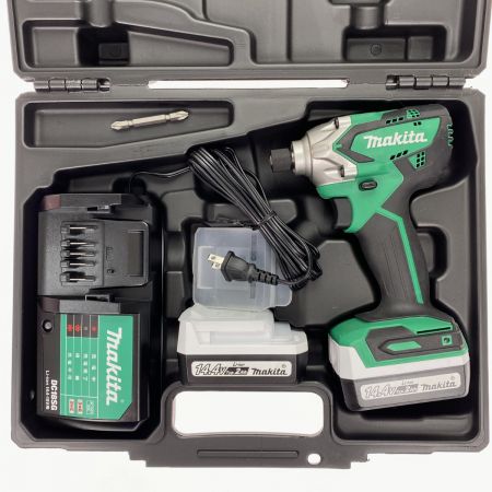  MAKITA マキタ 14.4V 充電式インパクトドライバ MTD001DSAX グリーン 充電器・充電池2個・ケース付