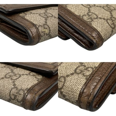  GUCCI グッチ オフィディア GG コンチネンタルウォレット シェリーライン GGスプリーム 長財布 523153 ベージュ×ブラウン