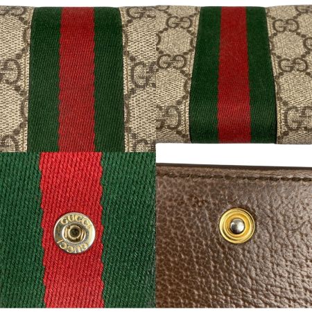  GUCCI グッチ オフィディア GG コンチネンタルウォレット シェリーライン GGスプリーム 長財布 523153 ベージュ×ブラウン