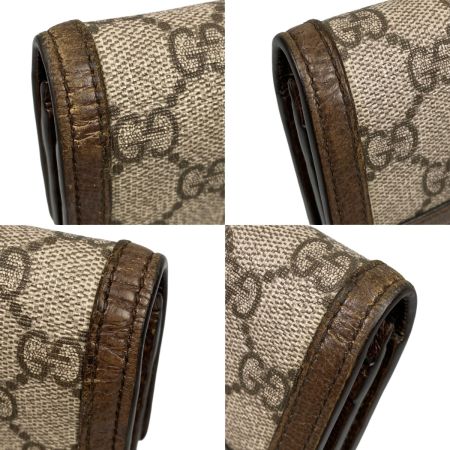 GUCCI グッチ オフィディア GG コンチネンタルウォレット シェリーライン GGスプリーム 長財布 523153 ベージュ×ブラウン