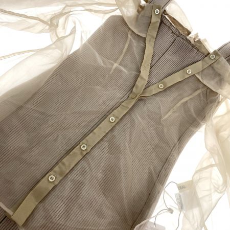  COCO Deal ココディール オーガンジーシャツ×ニットワンピースセット Sサイズ 72535104A ベージュ 未使用