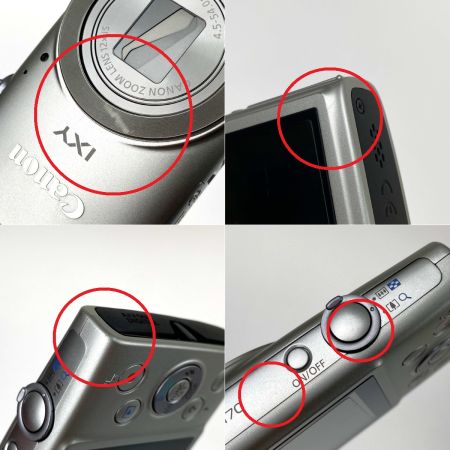  CANON キャノン IXY 170 PC2195 シルバー コンパクトデジタルカメラ 動作確認済み