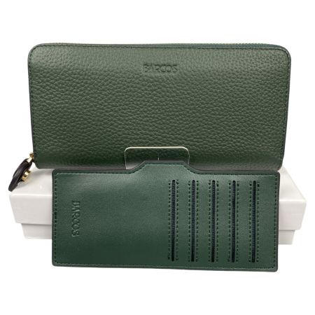  BARCOS バルコス GLウォレット ラウンド型財布 チルコロR カードケース付き BTV338 グリーン