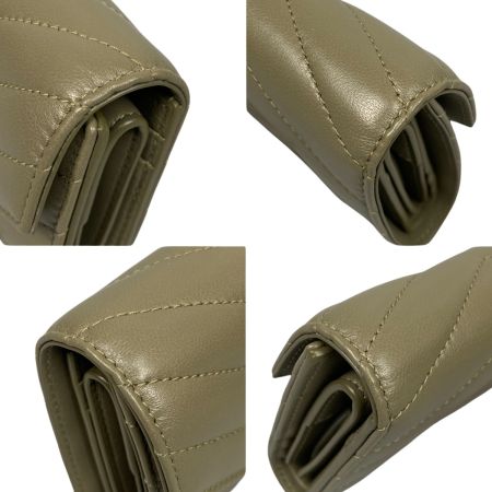  SAINT LAURENT サンローラン モノグラム YSL カサンドラ マルチ ウォレット 3つ折り財布 GNC692061 オリーブ
