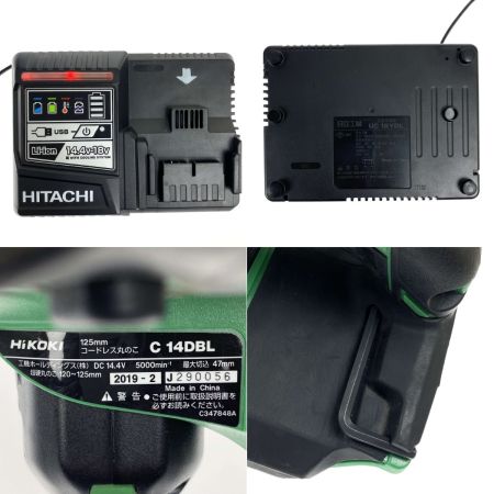  HITACHI 日立 14.4V 125mm コードレス丸のこ 充電器・充電池・ケース付