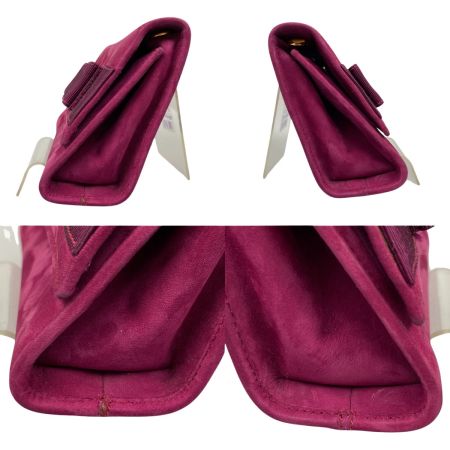  Salvatore Ferragamo サルヴァトーレフェラガモ スウェード チェーンショルダーバッグ ヴァラリボン AQ213202 パープル