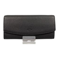 ## IBIZA イビサ かぶせ長財布 牛革 ブラック Aランク