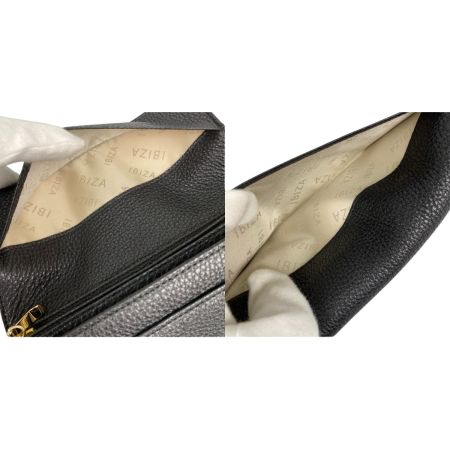  IBIZA イビサ かぶせ長財布 牛革 ブラック