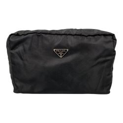 ## PRADA プラダ コスメポーチ 化粧ポーチ ナイロン ジャンク品 ブラック Dランク