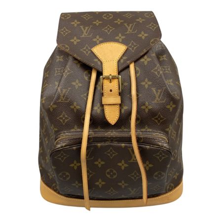  LOUIS VUITTON ルイヴィトン モノグラム モンスリGM リュックサック M51135 ブラウン