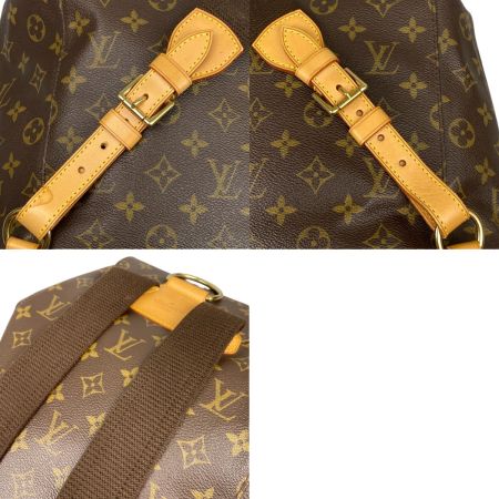  LOUIS VUITTON ルイヴィトン モノグラム モンスリGM リュックサック M51135 ブラウン