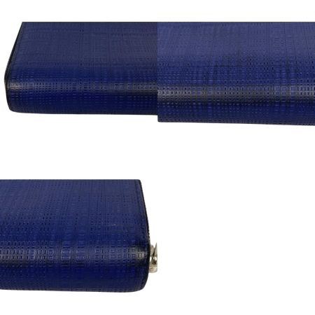  LOEWE ロエベ リネンアナグラムジップラウンドウォレット 長財布 261710 ネイビー