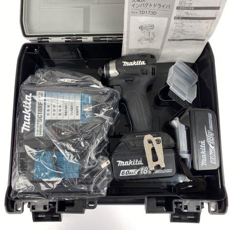  MAKITA マキタ 18V 充電式インパクトドライバ TD173DRGXB ブラック 充電器・充電池2個・ケース付