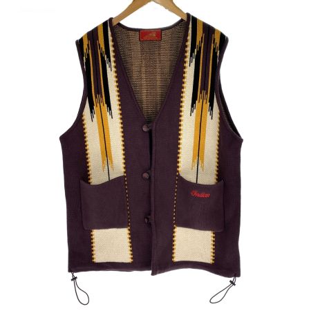  indian Motocycle インディアン モトサイクル ニットベスト パープル Mサイズ