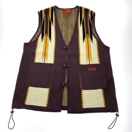  indian Motocycle インディアン モトサイクル ニットベスト パープル Mサイズ