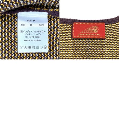  indian Motocycle インディアン モトサイクル ニットベスト パープル Mサイズ