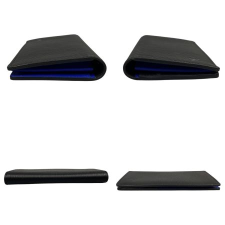  LOUIS VUITTON ルイヴィトン エピ ポルトフォイユブラザ ノワール 長財布 イニシャル入り RFID(ICチップ)確認済 M80788