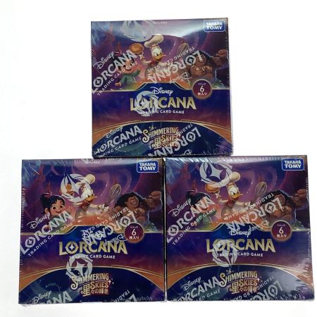   ディズニー・ロルカナ・TCG 日本語版 ブースターパック 星々の輝き 3BOX シュリンク付 未開封