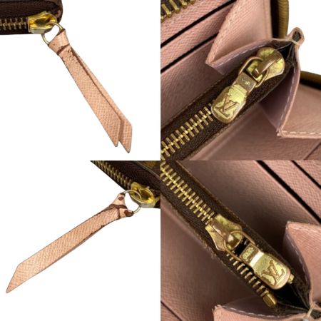  LOUIS VUITTON ルイヴィトン モノグラム ポルトフォイユ･クレマンス ラウンドファスナー長財布 M61298 ローズ・バレリーヌ