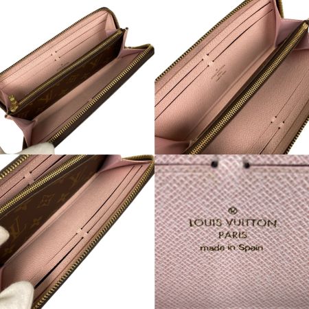  LOUIS VUITTON ルイヴィトン モノグラム ポルトフォイユ･クレマンス ラウンドファスナー長財布 M61298 ローズ・バレリーヌ