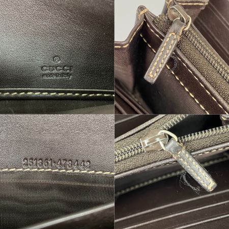  GUCCI グッチ GGキャンバス 二つ折り 長財布 ラブリーハート ジャンク品 251861 ベージュ ブラウン 