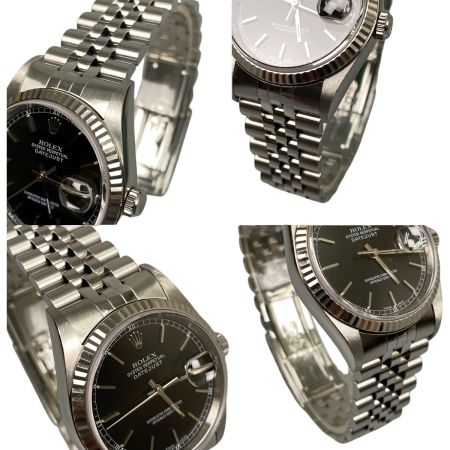  ROLEX ロレックス DATEJUST デイトジャスト 自動巻き 腕時計 OH済 内箱･コマ無し 16234 シルバー x ブラック