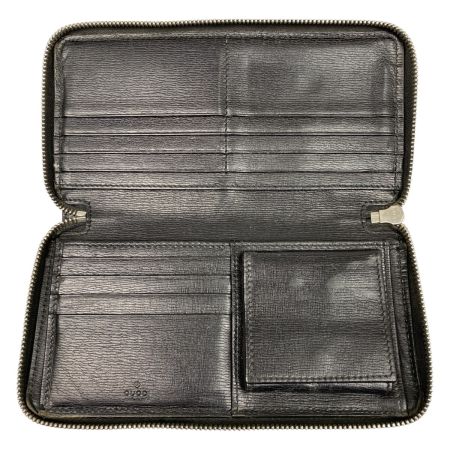  GUCCI グッチ ラウンドファスナー長財布 インターロッキングG 型崩れ有 309713 ブラック