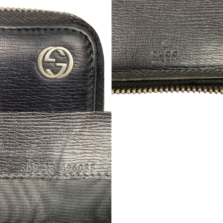 GUCCI グッチ ラウンドファスナー長財布 インターロッキングG 型崩れ有