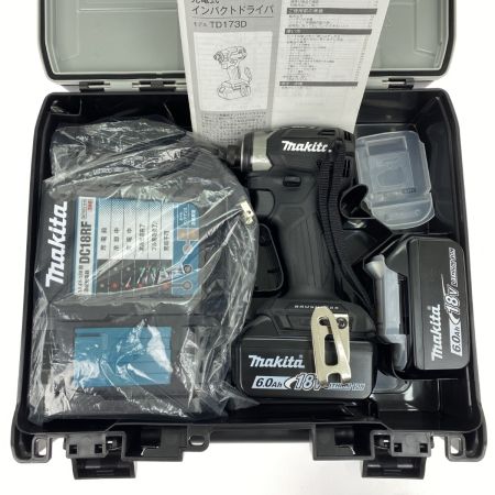  MAKITA マキタ 18V 充電式インパクトドライバ TD173DRGXB ブラック 充電器・充電池2個・ケース付