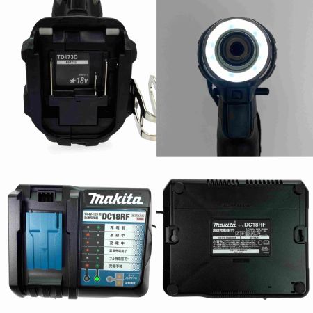  MAKITA マキタ 18V 充電式インパクトドライバ TD173DRGXB ブラック 充電器・充電池2個・ケース付