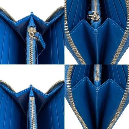  MCM エムシーエム ラウンドファスナー長財布　ロゴ MYL6AVC80 BK001 ブラック×ブルー