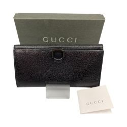 ## GUCCI グッチ オールドグッチ 2つ折り長財布  035 2778 1852 6 ブラック Cランク