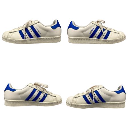   デュース × アディダス DEUX×adidas Originals SUPERSTAR 80S スニーカー 24.5cm IF6292 オフホワイト/ブルー