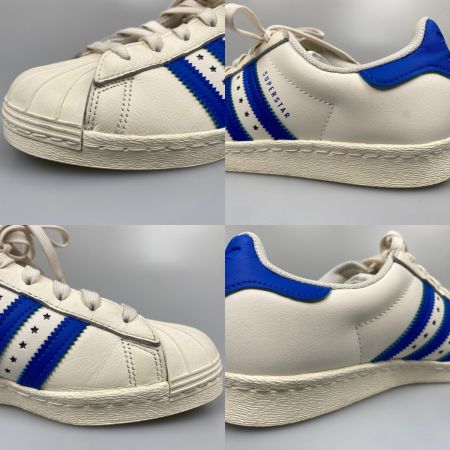   デュース × アディダス DEUX×adidas Originals SUPERSTAR 80S スニーカー 24.5cm IF6292 オフホワイト/ブルー