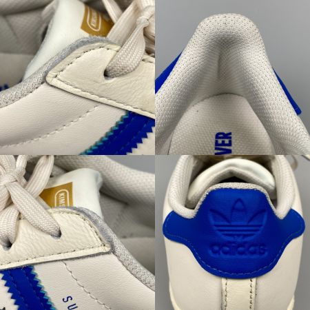   デュース × アディダス DEUX×adidas Originals SUPERSTAR 80S スニーカー 24.5cm IF6292 オフホワイト/ブルー