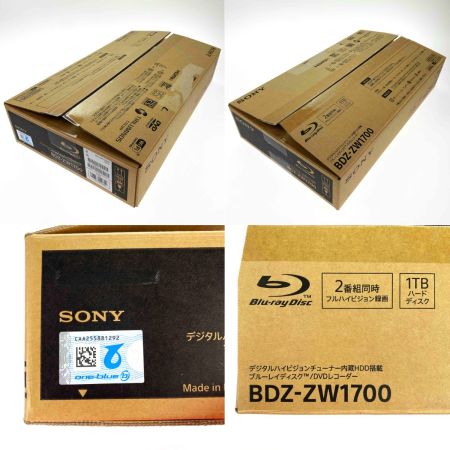 SONY ソニー 1TB 2チューナー ブルーレイレコーダー  BDZ-ZW1700 動作確認済み