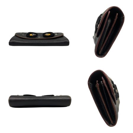  COACH コーチ アニマルフェイス長財布 F22724 ブラック