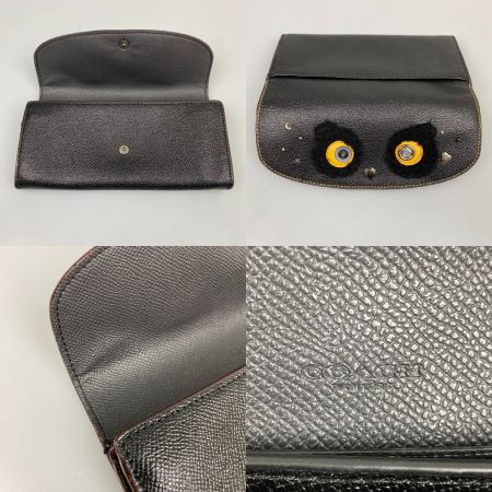  COACH コーチ アニマルフェイス長財布 F22724 ブラック