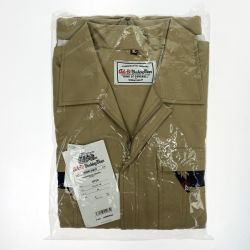 ## 山田辰 Auto-Bi つなぎ服 8700 カーキ 3Lサイズ 長袖 ストライプ調 未使用品 Sランク