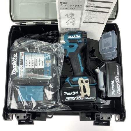  MAKITA マキタ 18V 充電式インパクトドライバ TD173DRGX ブルー 充電器・充電池2個・ケース付