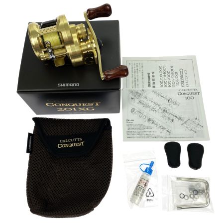  SHIMANO シマノ 22 カルカッタコンクエスト 201XG 左ハンドル 04419 ハンドルノブ変更