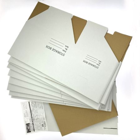   ストレージBOX 9個組 ダンボール 組立 収納ボックス 日本製 32071 未使用品