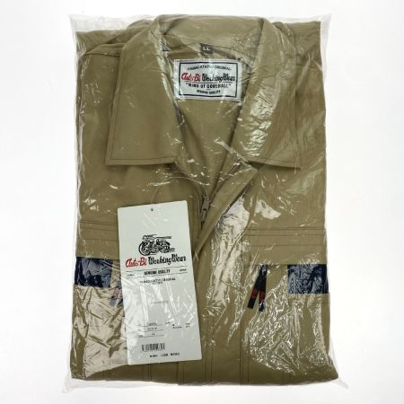  山田辰 Auto-Bi つなぎ服 1-8700 カーキ LLサイズ 長袖 ストライプ調